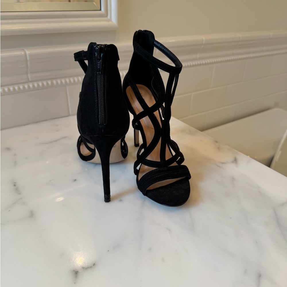 Aldo Black Strappy Heels